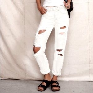 BDG destroyed slim-fit boyfriend low-rise jeans